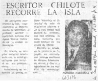 Escritor chilote recorre la isla.  [artículo]