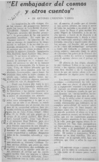 El embajador del cosmos y otros cuentos"  [artículo] Armando León Pacheco.