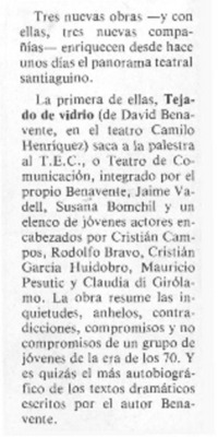 Tres estrenos, tres compañías.