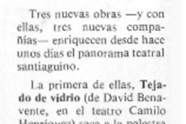 Tres estrenos, tres compañías.