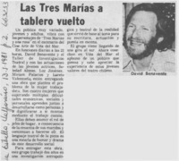 Las tres Marías a tablero vuelto