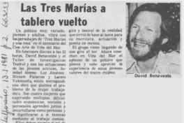 Las tres Marías a tablero vuelto