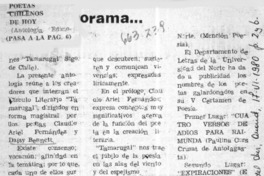 Poetas chilenos de hoy.  [artículo]