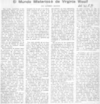 El mundo misterioso de Virginia Woolf