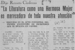 La literatura como una hermosa mujer es merecedora de toda nuestra atención.  [artículo]