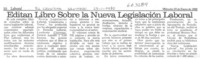 Editan libro sobre la Nueva Legislación Laboral.
