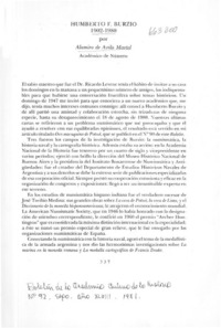 Humberto F. Burzio 1902-1980  [artículo] Alamiro de Ávila Martel.