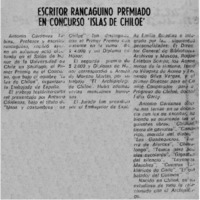 Escritor rancaguino premiado en concurso "Islas de Chiloé".