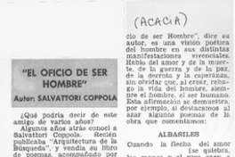 El oficio de ser hombre.