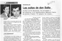 Las cuitas de don Balta