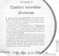 Cuatro novelas jóvenes.