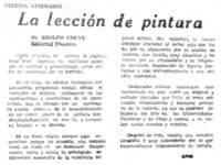 La lección de pintura.