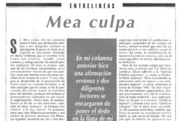 Mea culpa