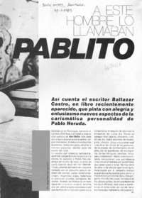 A este hombre lo llamaban Pablito