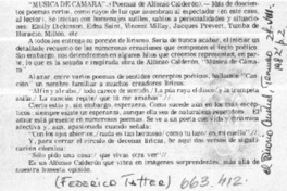 Música de cámara  [artículo] Federico Tatter.