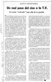 Un Mal paso del cine a la T.V.