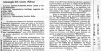 Antología del cuento chileno  [artículo] Jorge Marchant.