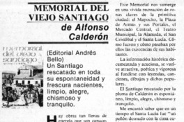 Memorial del viejo Santiago  [artículo] F.B.