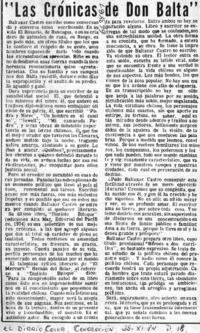 Las crónicas de don Balta"·.  [artículo]