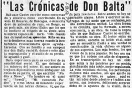 Las crónicas de don Balta"·.  [artículo]