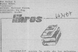 Libros  [artículo] Aníbal S. Pastor Núñez.