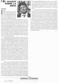 El guante sobre la mesa