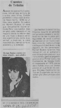 Cuentos de Tribilín.  [artículo]