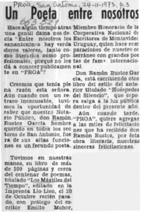 Un Poeta entre nosotros.  [artículo]