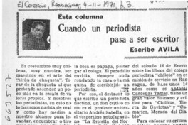 Cuando un periodista pasa a ser esritor  [artículo] Avila.