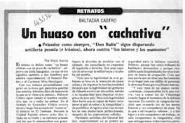 Un huaso con "cachativa"