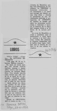 "Poca cosa"  [artículo]