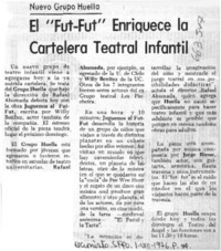 El "fut-fut" enriquece la cartelera teatral infantil.  [artículo]