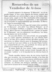 Recuerdos de un vendedor de avisos