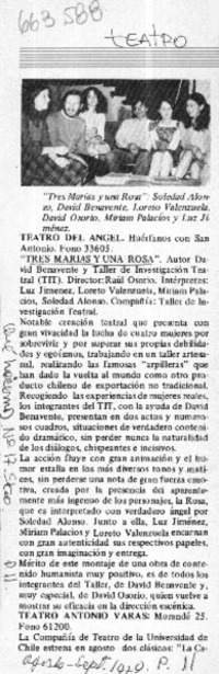 "Tres Marías y una Rosa".  [artículo]