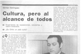 Cultura, pero al alcance de todos