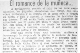 El romance de la muñeca...  [artículo] Salmar.