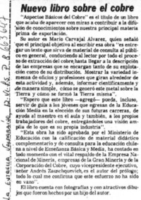 Nuevo libro sobre el cobre.  [artículo]