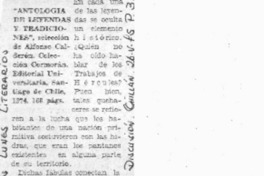 Antología de leyendas y tradiciones