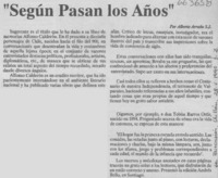 Según pasan los años