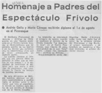 Homenaje al Padres del espectáculo frívolo.