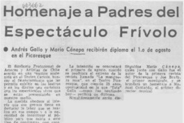 Homenaje al Padres del espectáculo frívolo.