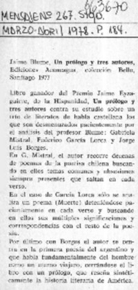 Un prólogo y tres autores.  [artículo]