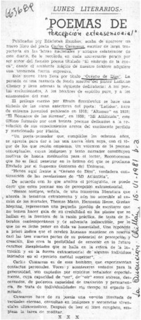 Poemas de percepción extrasensorial"  [artículo]
