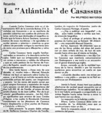La "Atlántida" de Casassus  [artículo] Wilfredo Mayorga.