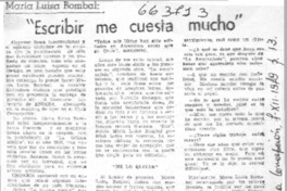 "Escribir me cuesta mucho" [entrevista]