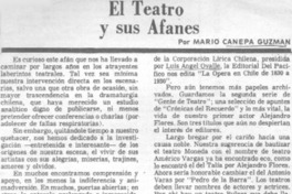 El teatro y sus afanes