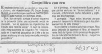 Geopolítica con eco.