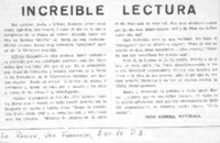 Increible lectura