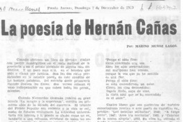 La poesía de Hernán Cañas