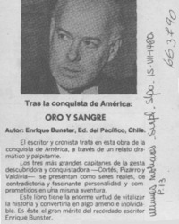 Oro y sangre.